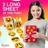 Playbees Emoticon Stickers - 2 Rolls - Kids' Party Favors, Game