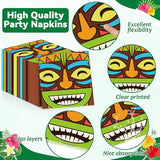 50Pcs Hawaiian Luau Party Oval Paper Plates 11 Inch Luau Summer