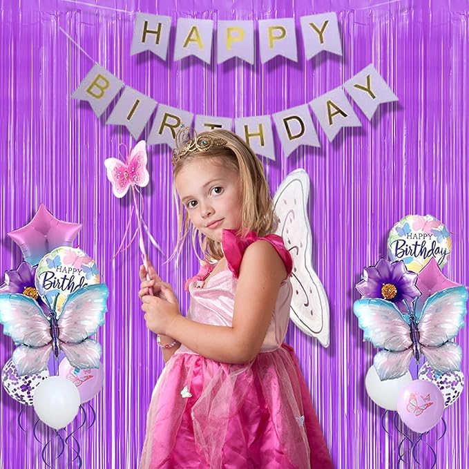 BRAVESHINE Tinsel Photo Backdrop Curtains - 2Pcs 3.2x8.2ft Pastel