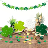 St Patricks Day Decor Wooden Shamrock Decor for Table Tiered Tray