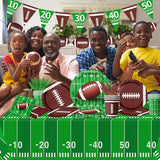 178Pcs Football Party Supplies Football Plates and Napkins Kit Serve