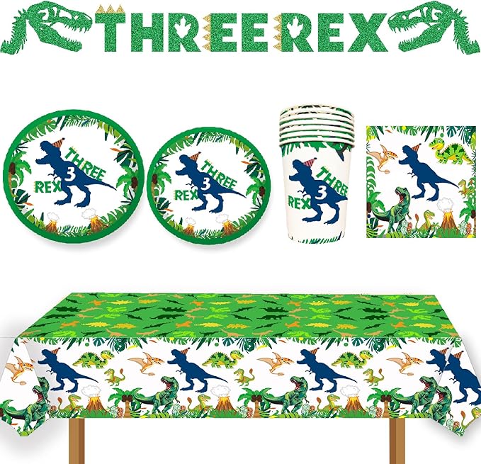 Dinosaur Birthday Party Supplies 3 Year Old Boy Three Dino Rex