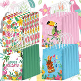24 Pcs Summer Hawaiian Party Favor Bags Tropical Goodie Gift Paper