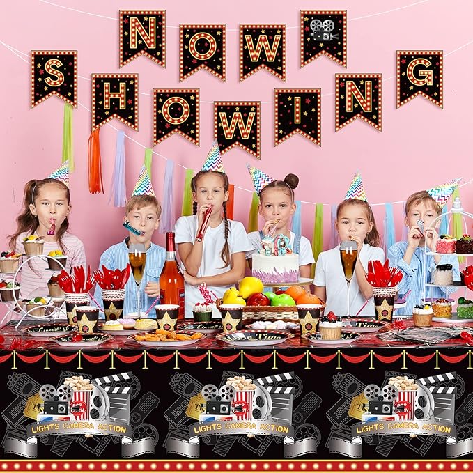 171 Pcs Movie Night Party Supplies Serves 24 Include Movie Theater