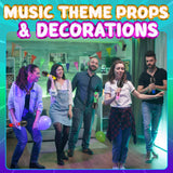 Inflatable Microphones for Parties - (Pack of 48) 10-inch Neon Colors