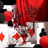 6 Pcs Casin Foil Spray Centerpieces for Tables Las Vegas Theme Party