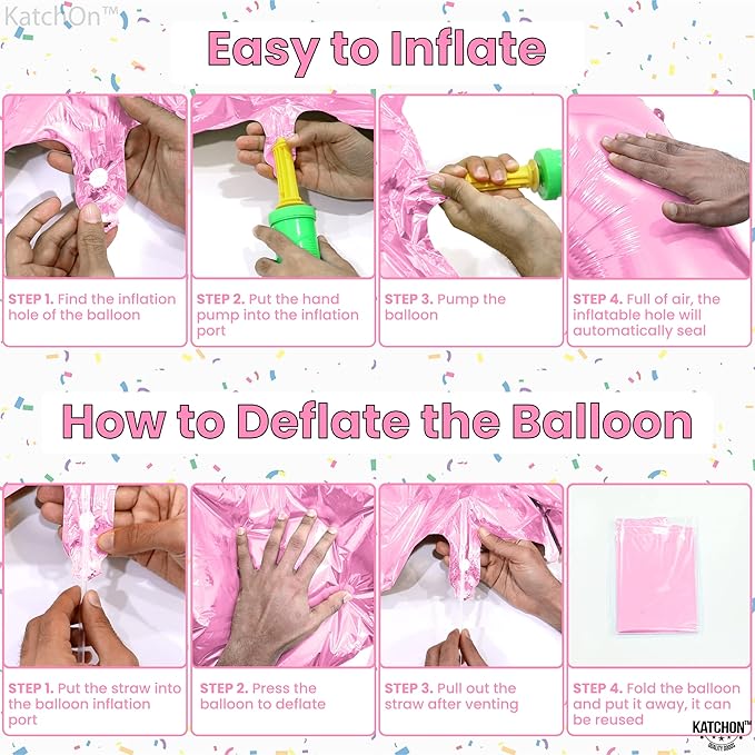 KatchOn, Large Pink Number 3 Balloon - 40 Inch | Mylar Foil Balloon