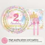 96Pcs Princess 2nd Birthday Party Decorations for Girls A Little