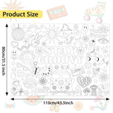 Giant Coloring Poster for Kids Groovy Themed Activity Large Big Boho