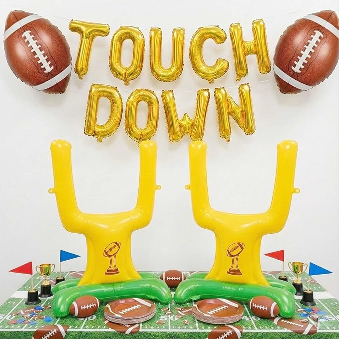 Football Party Decorations & with Football Goalpost Touch Down
