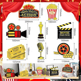 121pcs Movie Night Decorations Movie Theme Party Decorations Movie