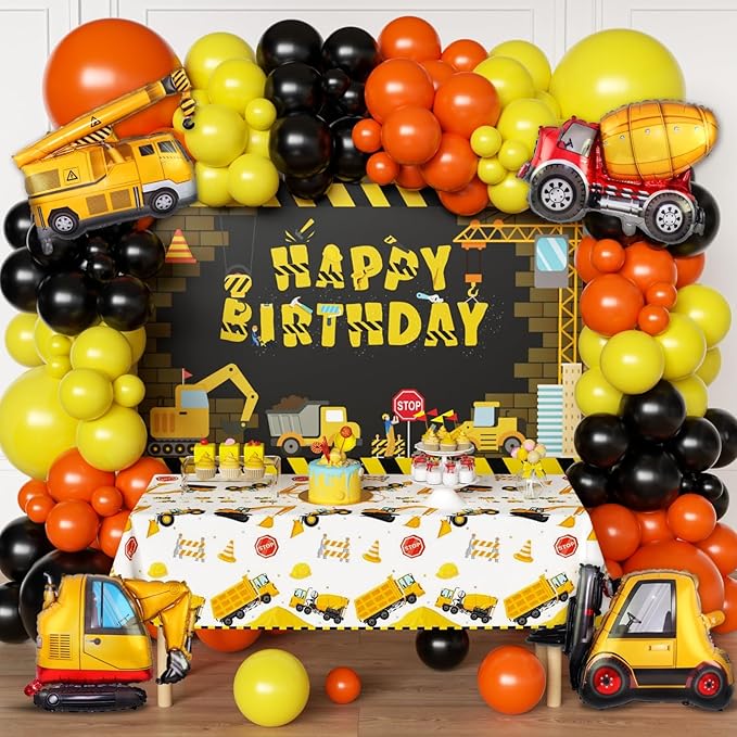 Construction Party Supplies Dump Truck Party Decorations Kits Set