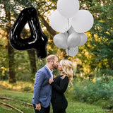 KatchOn, Black Number 4 Balloons - Giant, 40 Inch | Black 4 Balloon
