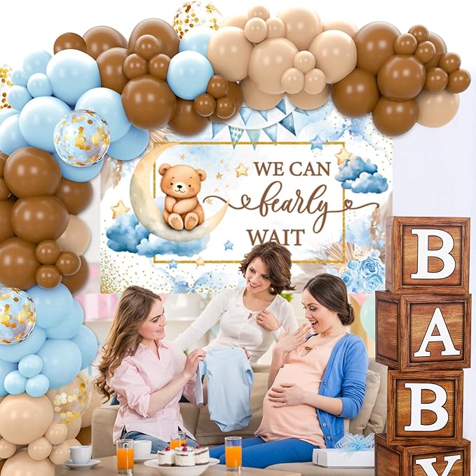 We Can Bearly Wait Baby Shower Decorations - Baby Boxes with