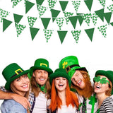 32Ft St Patrick's Day Party Decorations Green White Shamrocks Clover