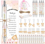 145 Pieces Baby Shower Favors for Guest Pink Bear Ballpoint Pens and