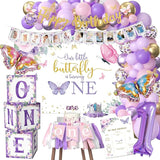 Butterfly First Birthday Decorations Girl Butterfly 1st Birthday