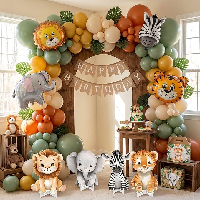 4 Pcs Large 24 x 32 Safari Animals Cardboard Cutouts Wildlife Jungle