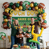 Football Party Decorations Kit with Green Brown Gold small Balloon