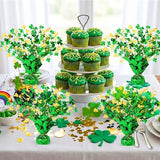 6 Pcs St Patrick's Day Party Centerpiece Shamrock Foil Spray Table