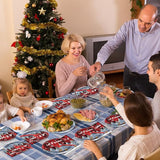 96 Pcs Christmas Party Supplies Paper Plates Napkins Christmas