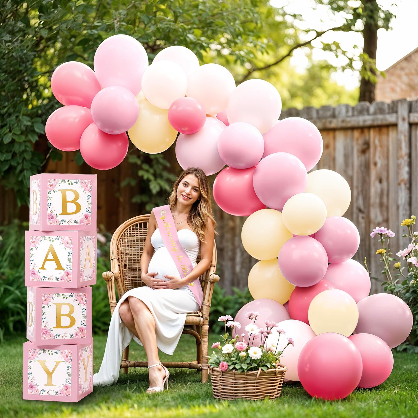 Kriyokiaa Baby in Bloom Baby Shower Decorations for Girl Balloon Arch