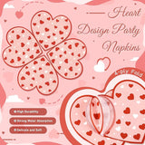 168PCS Red Love Heart Party Supplies for Valentines Galentines