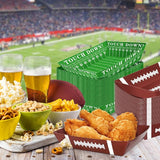50Pcs Football Party Supplies 5lb Football Food Plates Football