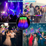 Blu7ive 70pcs Foam Glow Sticks,Glow Sticks Bulk,3 Flashing Modes for