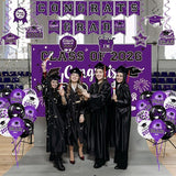 2026 Graduation Decorations Purple Graduation Decorations Set with