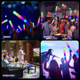 LifBetter Light Up Glow Sticks Bulk, LED Foam Sticks in The Dark with