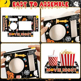 50Pcs Halloween Party Supplies Movie Night Paper Snack Trays Happy