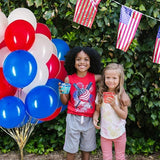 Red White and Blue Latex Balloons 100 Pack for 4th of July