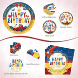 96 Pcs Snow Princess Birthday Party Supplies Cartoon Snow Plates and