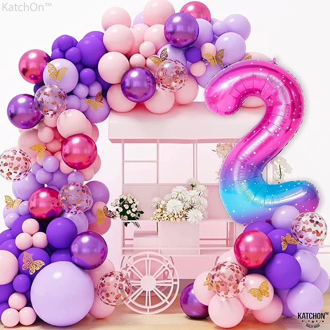 KatchOn, Giant Rainbow 2 Balloon Number - 40 Inch | Number 2 Balloons
