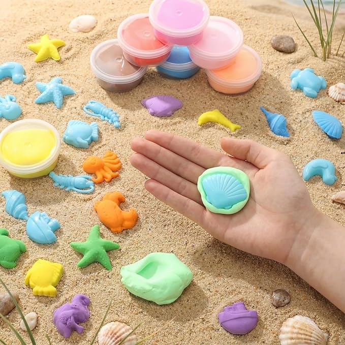 24 Set Under The Sea Party Favors for Kids Ocean Air Dry Modeling