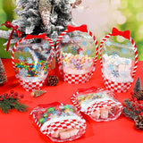 50 Pcs Winter Gift Bag Valentine's Day Theme Bag with Handles Zipper