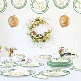 96Pcs Bridal Shower Party Supplies Sage Green Bride to Be Plates and