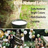 100pcs Sage Green and Gold Balloons 12 inch Latex Party Balloons with