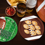Football Party Supplies Kit Serve 48 Guests with 9 Inch Paper Plates