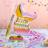 Small Mermaid Tail Pinata 16.5x12x3 Inches with a Blindfold a Bat