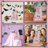 4 Pcs Pink Halloween Decor Ghost Table Decorations Halloween Tiered