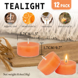 Citrus Scented Tealight Candles, Orange Scent Tea Lights Candles Clear