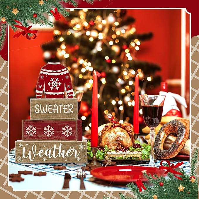 4 Pcs Christmas Table Decorations Ugly Sweater Christmas Decor
