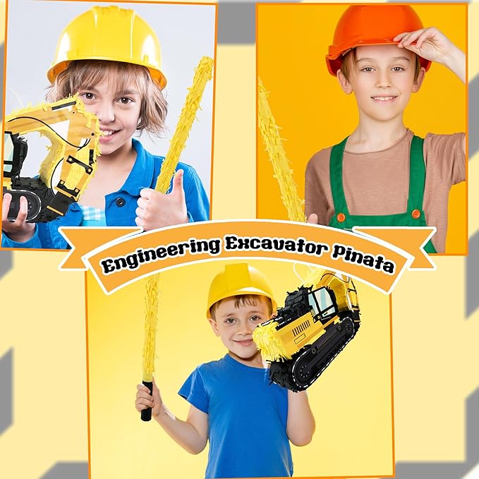 15.7 x 10.6 x 3.1 Inch Construction Excavator Pinata Truck Pinata