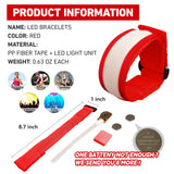 KIRALUMI 8 PCS LED Glow Bracelets, Light Up Wristbands - Glow in The
