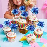Gyufise 30Pcs Foil Firework Cupcake Toppers Happy Birthday Cake #3