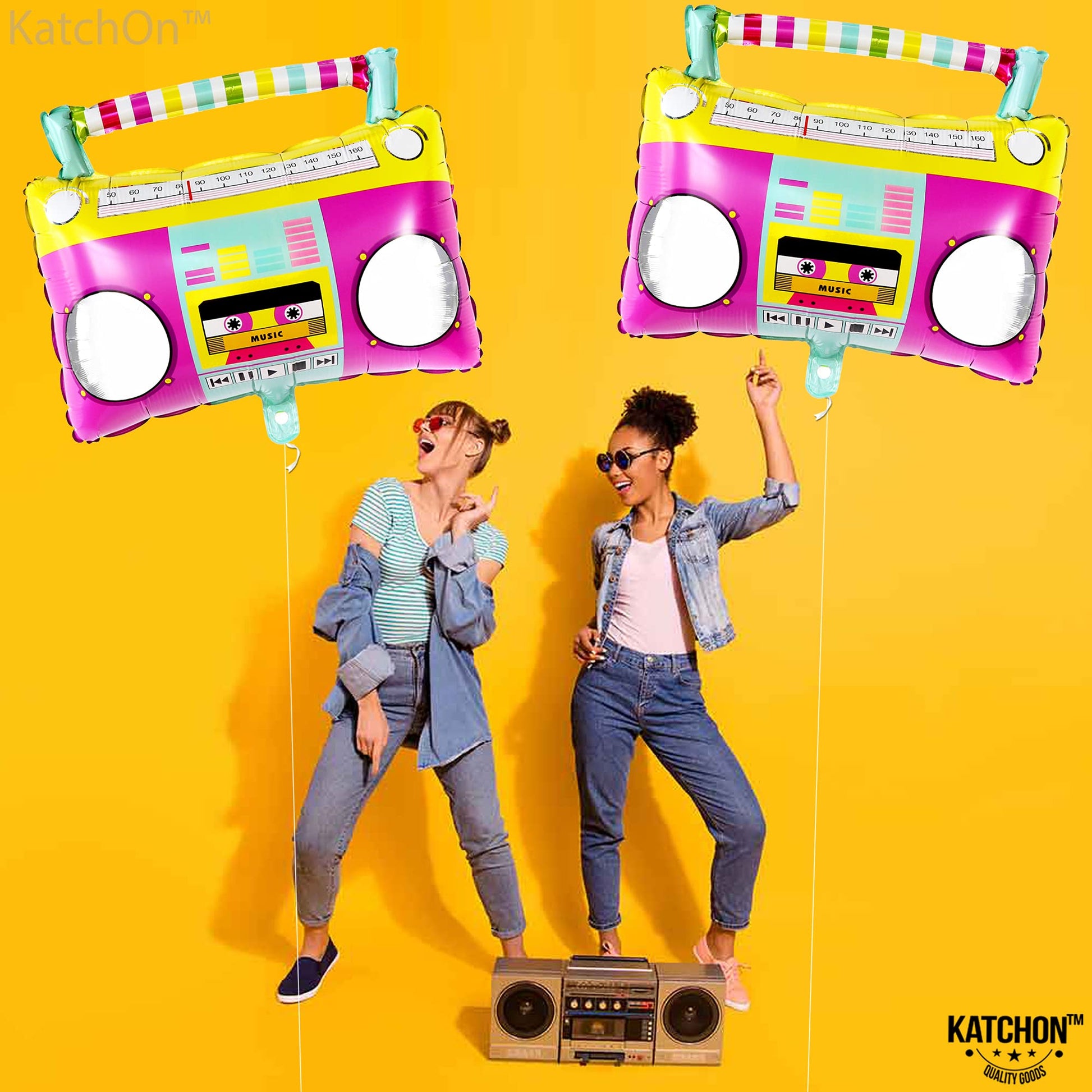 KatchOn, Large Boombox Balloon Set - 22 Inch | 90s Balloons for 90s