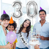30th Birthday Decorations for Her Silver with 30th Birthday Sash and