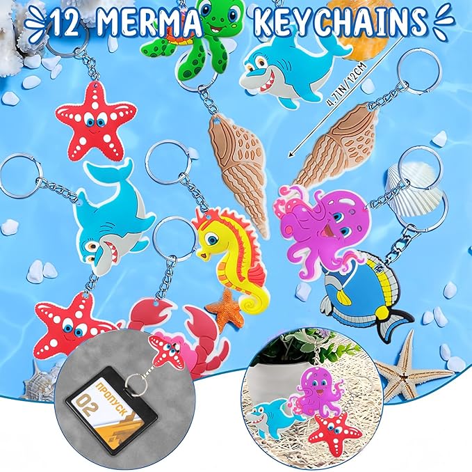 110Pcs Under the Sea Party Favors Ocean Party Favors Cute Sea Animal